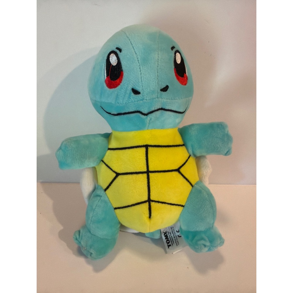 TOMY Pokemon Squirtle Plush 8 Inch Blue Water Type Starter Toy T18984 Kanto